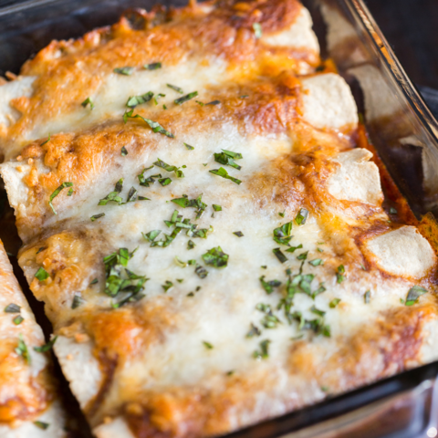 Cheesy Turkey & Spinach Tortilla Bake