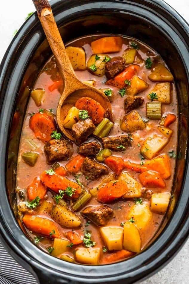 Hearty Slow Cooker Beef Stew with Italian Seasoning