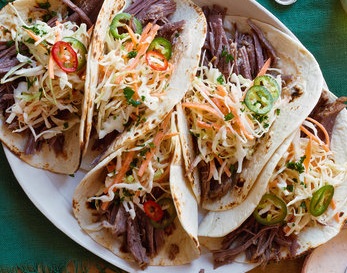 SHREDDED BEEF TACOS WITH JALAPENO SLAW Taco Seasoning | Lesley ...